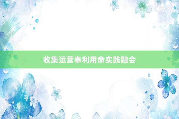 收集运营奉利用命实践融会
